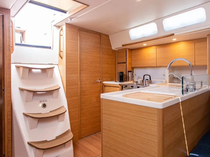 Salon of Athena, a X-Yachts X4⁶ sailboat at Lavrion, Greece