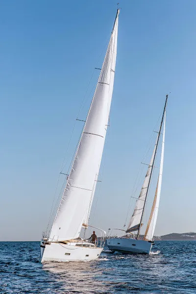 Deck of Athena, a X-Yachts X4⁶ sailboat at Lavrion, Greece