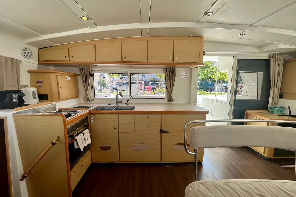 Galley of Celia, a Lagoon 440 catamaran at Marina, Croatia