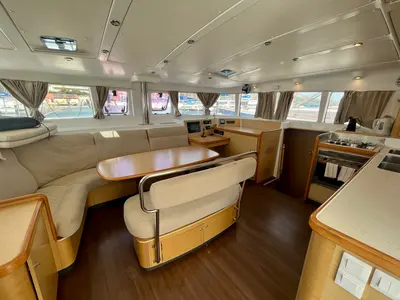 Salon of Celia, a Lagoon 440 catamaran at Marina, Croatia