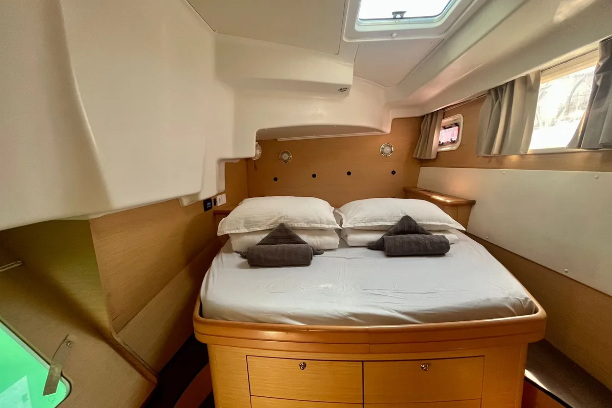 Cabin on Celia, a Lagoon 440 catamaran at Marina, Croatia