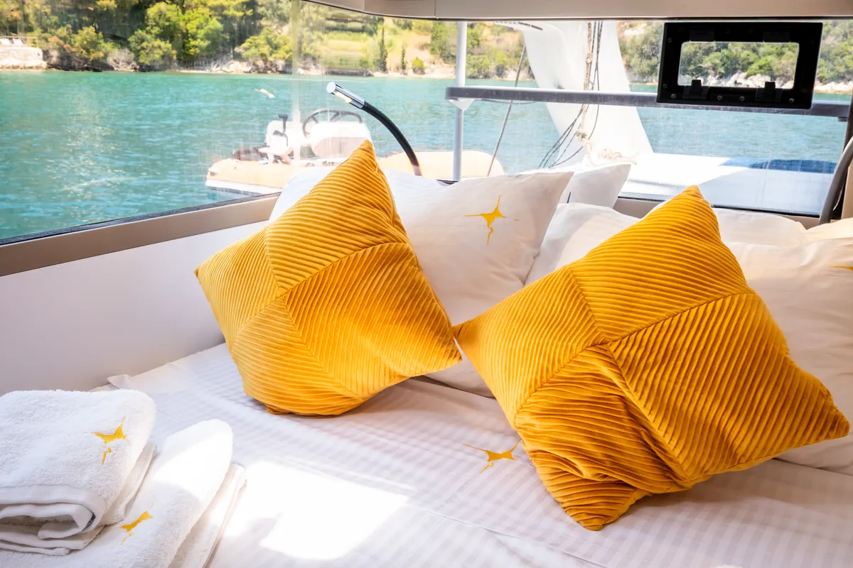 Stardust, a Gulet Windelo 54 catamaran at Municipal Unit of Lefkada, Greece