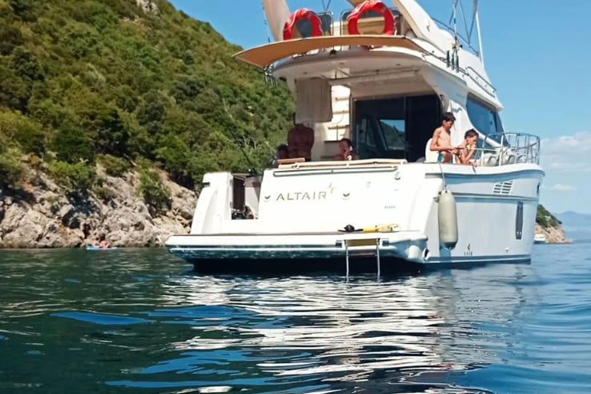 Exterior view of Altair 45, a motor yacht at Pula, Croatia