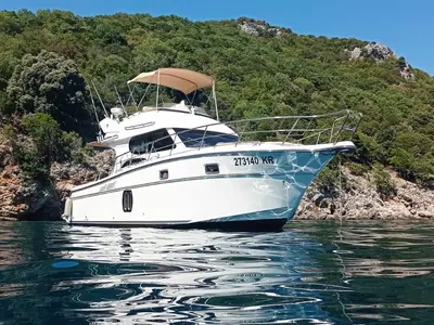 Exterior view of Altair 45, a motor yacht at Pula, Croatia