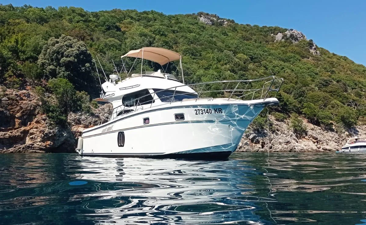 Exterior view of Altair 45, a motor yacht at Pula, Croatia