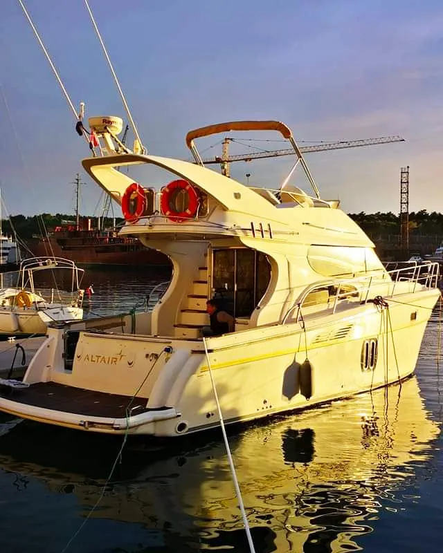 Exterior view of Altair 45, a motor yacht at Pula, Croatia