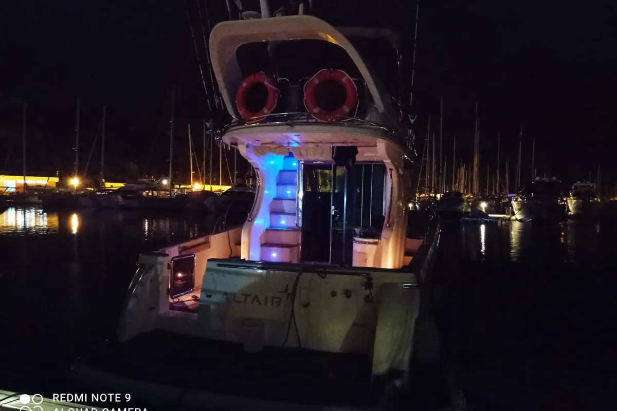 Exterior view of Altair 45, a motor yacht at Pula, Croatia