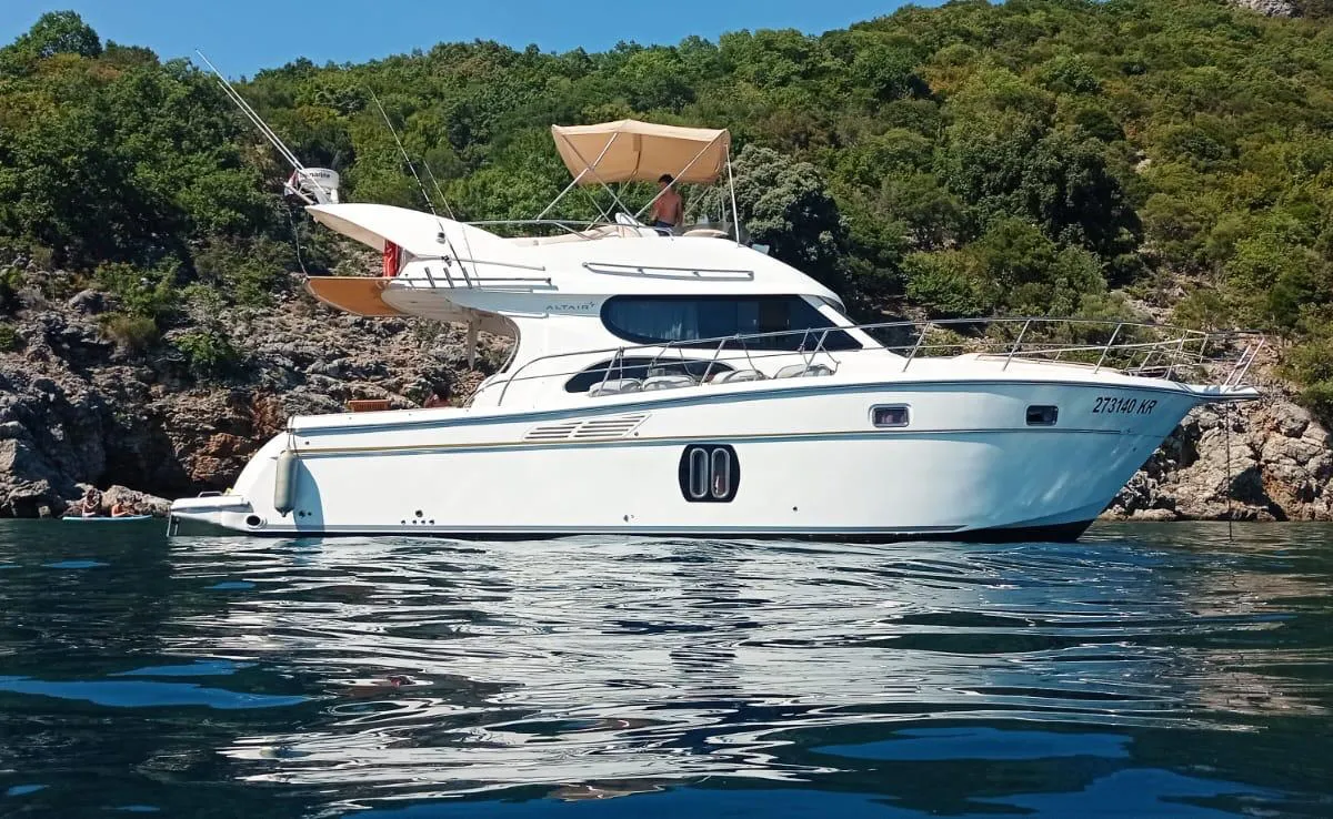 Exterior view of Altair 45, a motor yacht at Pula, Croatia