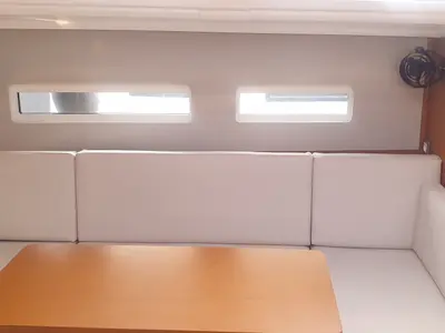 Salon of The Song Is You, a Jeanneau Sun Odyssey 410 sailboat at Tropea, Italy