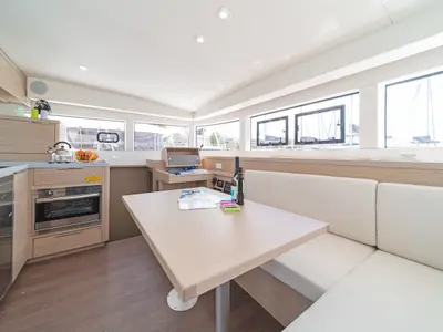 Galley of Nemo, a Lagoon 40 catamaran at Municipal Unit of Rhodes, Greece
