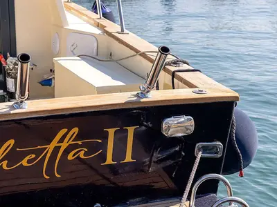 Exterior view of Cichetta II, a Gulet Motorboat motorboat at Trapani, Italy