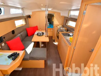 Galley of Hobbit, a Beneteau Oceanis 35 sailboat at Kos, Greece