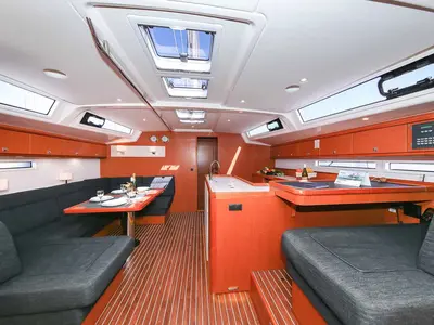 Salon of Domo, a Bavaria Cruiser 56 sailboat at Grad Pula, Croatia