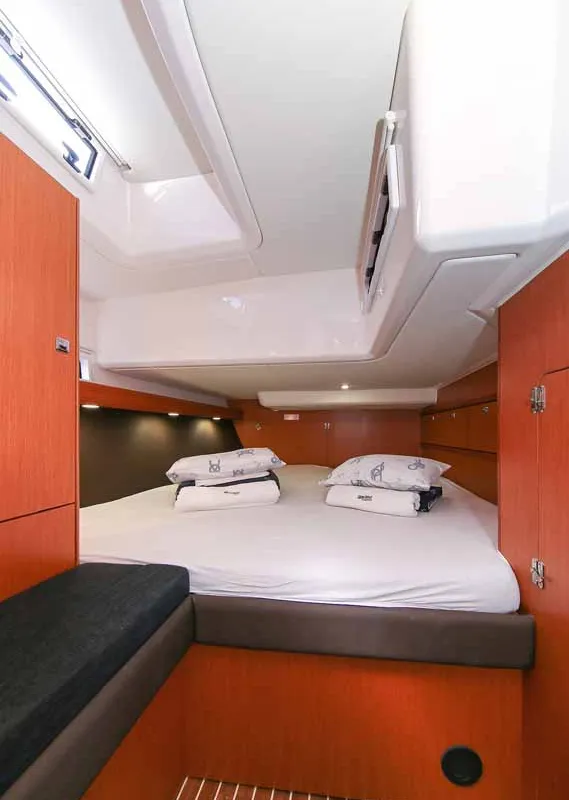 Cabin on Domo, a Bavaria Cruiser 56 sailboat at Grad Pula, Croatia