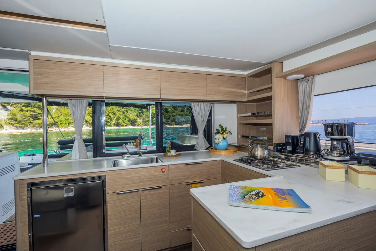 Galley of Big Blue, a Lagoon 46 catamaran at Split, Croatia