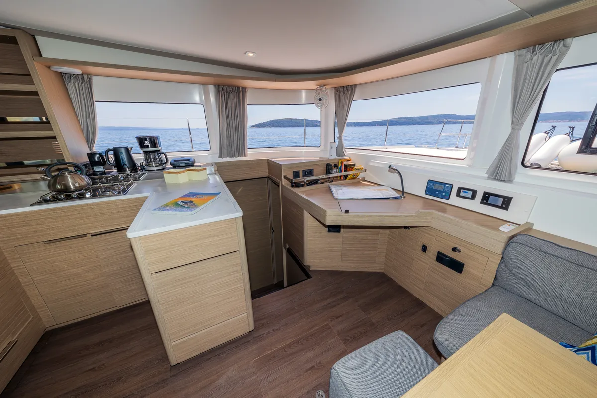 Galley of Big Blue, a Lagoon 46 catamaran at Split, Croatia