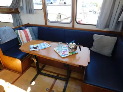 Salon of Gulet Rogger 1000 Salon, a motorboat at IJsselstein, Netherlands