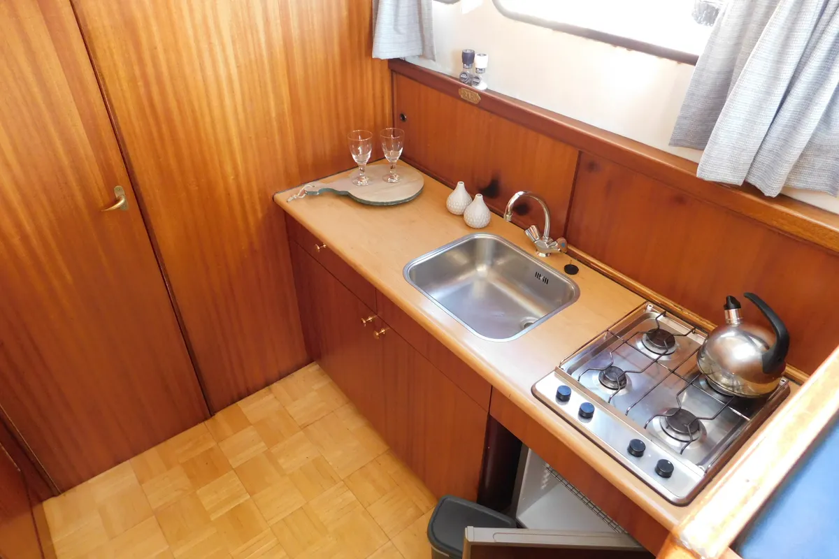 Galley of Gulet Rogger 1000 Salon, a motorboat at IJsselstein, Netherlands