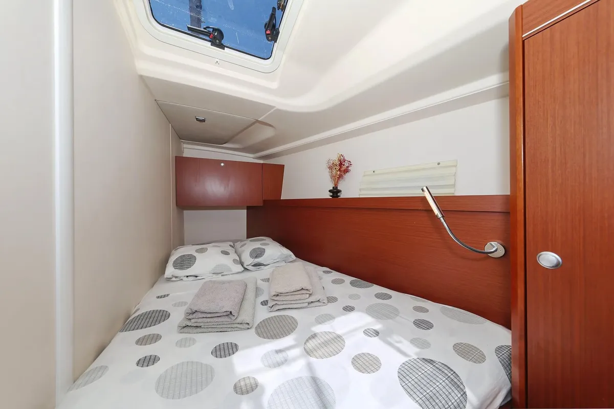 Cabin on Marion, a Hanse 455 sailboat at Dubrovnik, Croatia