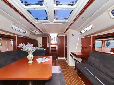 Salon of Marion, a Hanse 455 sailboat at Dubrovnik, Croatia