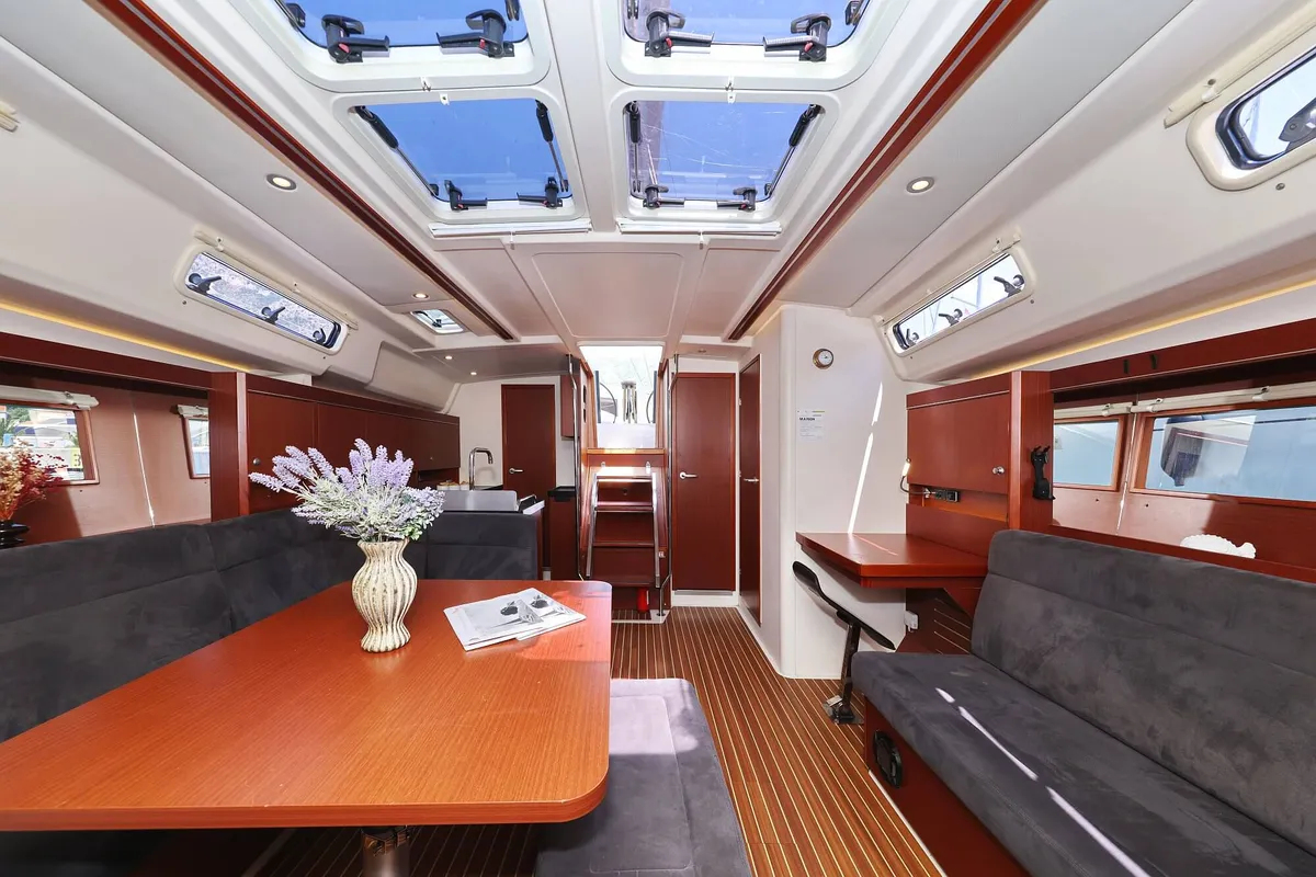 Salon of Marion, a Hanse 455 sailboat at Dubrovnik, Croatia