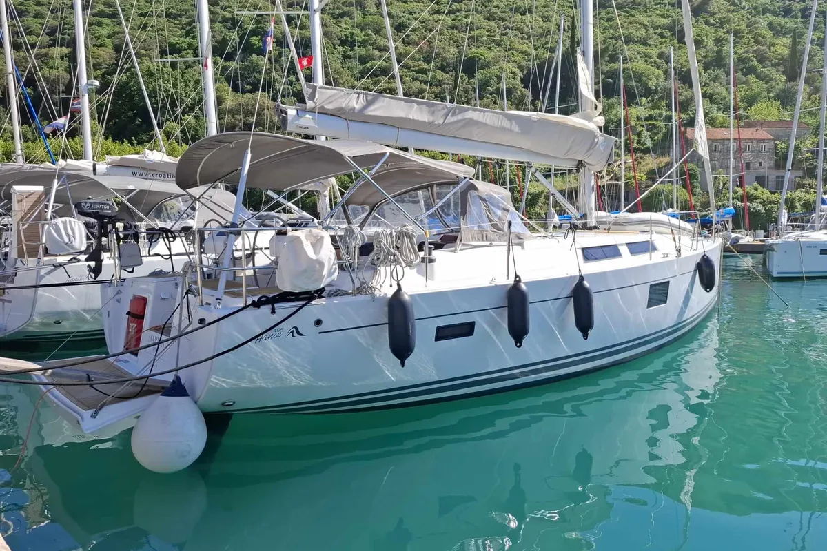 Marion, a Hanse 455 sailboat at Dubrovnik, Croatia