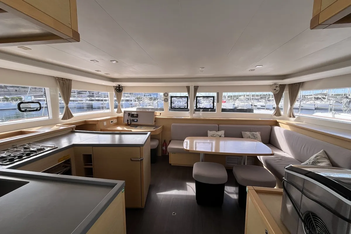 Galley of Alex I, a Lagoon 450 catamaran at Grad Šibenik, Croatia