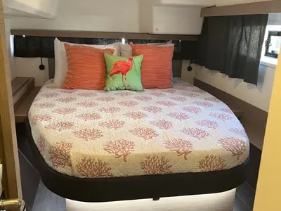 Cabin on Scarlet Ibis, a Fountaine Pajot Isla 40 catamaran at Road Town, British Virgin Islands