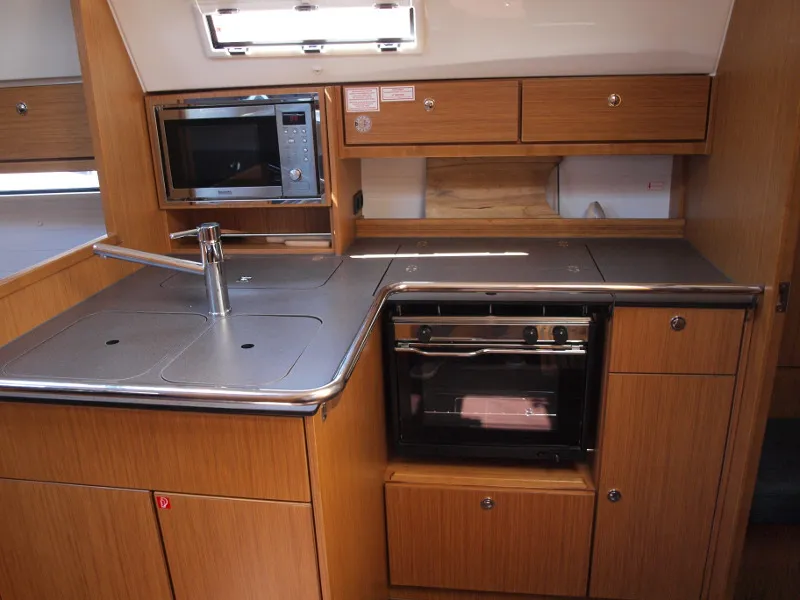 Galley of Sea Wolf, a Bavaria Cruiser 36 sailboat at Primošten, Croatia