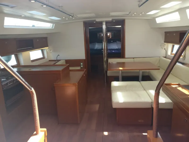 LUCKY TRADER, a Beneteau Oceanis 55 sailboat at Lavreotiki Municipal Unit, Greece