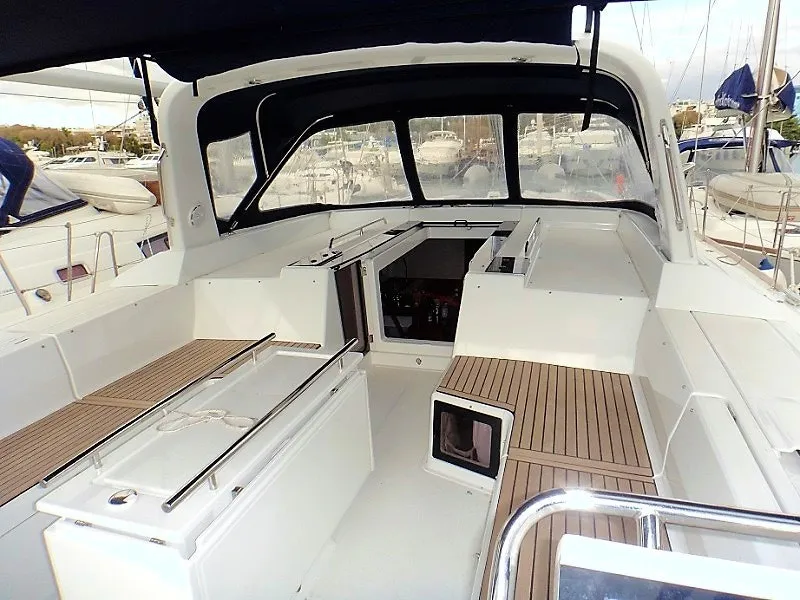 LUCKY TRADER, a Beneteau Oceanis 55 sailboat at Lavreotiki Municipal Unit, Greece