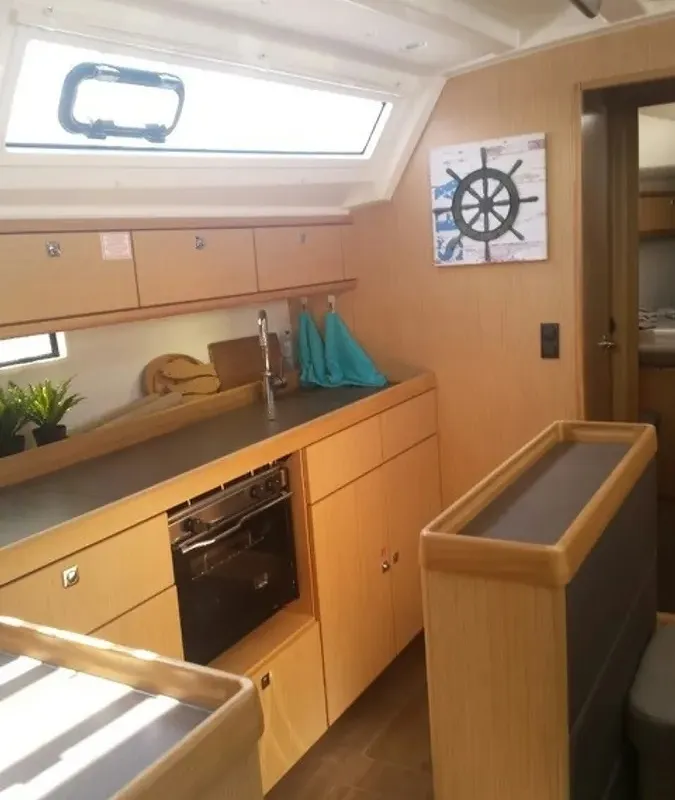 Galley of Leonidas Bavaria 46 Cruiser, a Bavaria 46 Cruiser sailboat at Municipal Unit of Lefkada, Greece