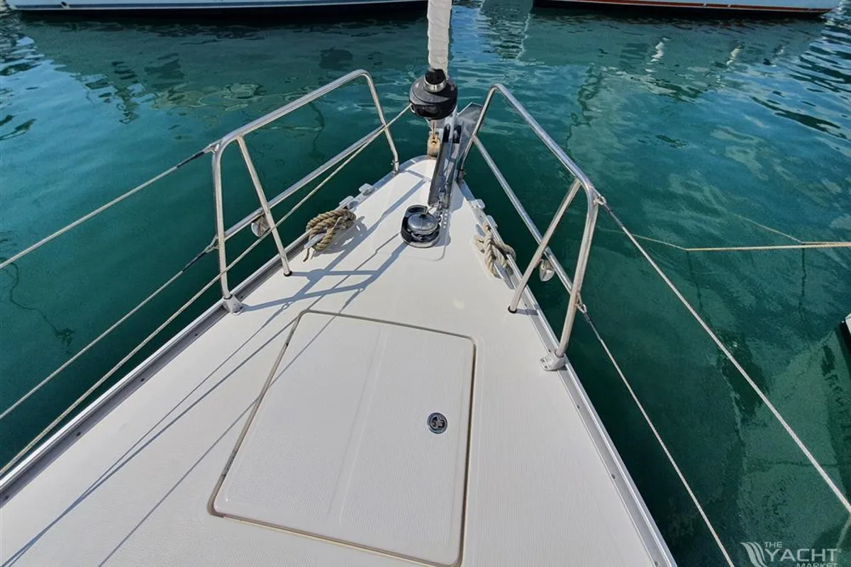 Deck of Leonidas Bavaria 46 Cruiser, a Bavaria 46 Cruiser sailboat at Municipal Unit of Lefkada, Greece