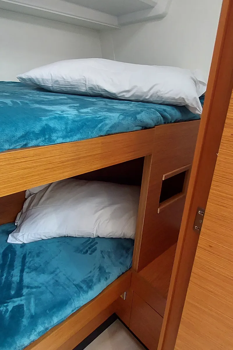 Cabin on La Mariacristina, a Hanse 460 sailboat at Rosignano Solvay, Italy