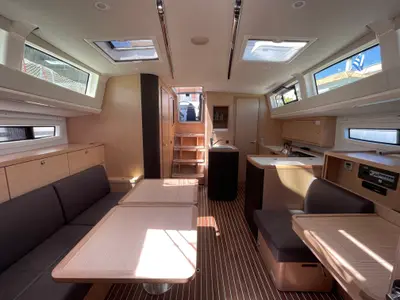 Salon of Adonis, a Bavaria Vision 42 sailboat at Preveza, Greece