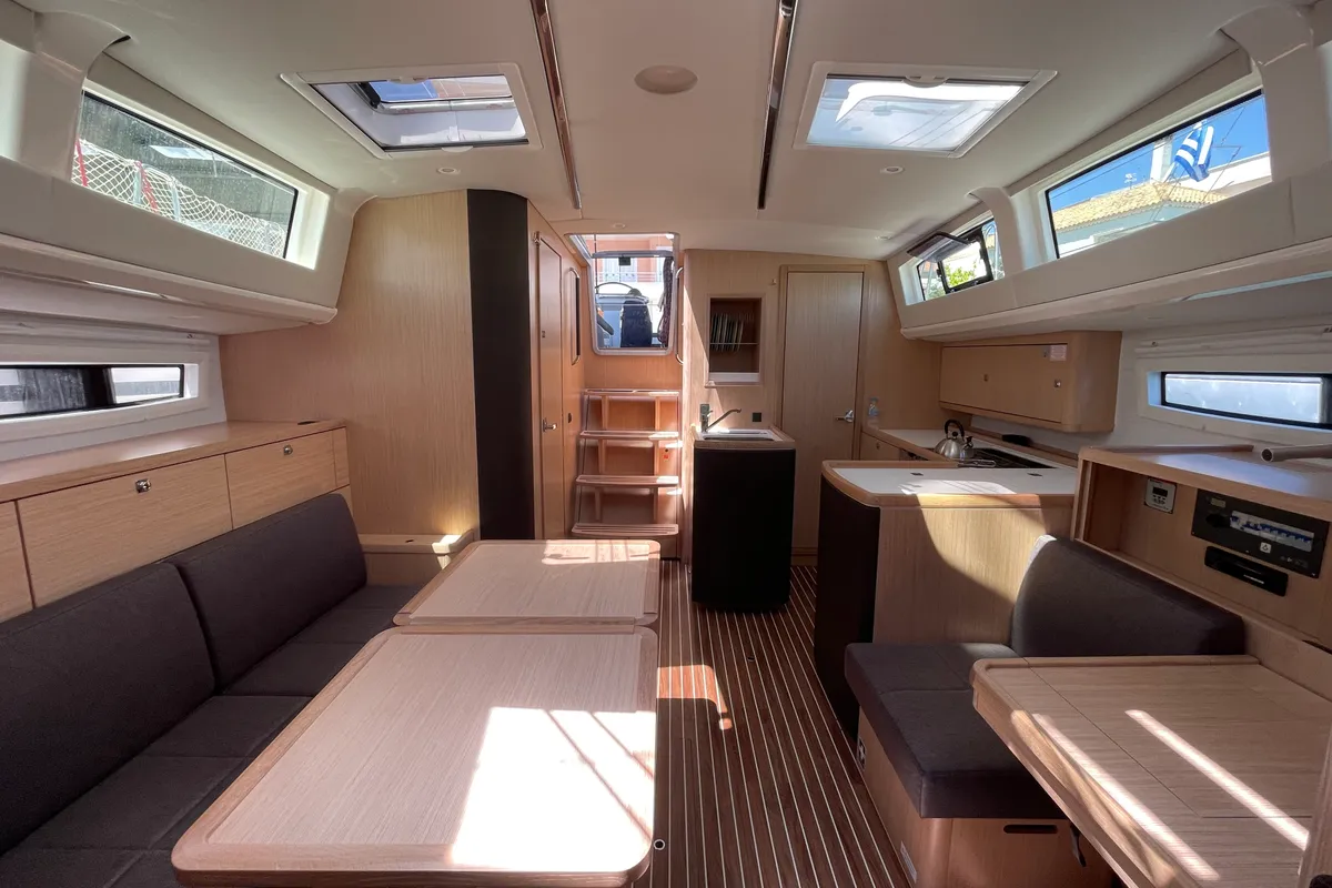 Salon of Adonis, a Bavaria Vision 42 sailboat at Preveza, Greece