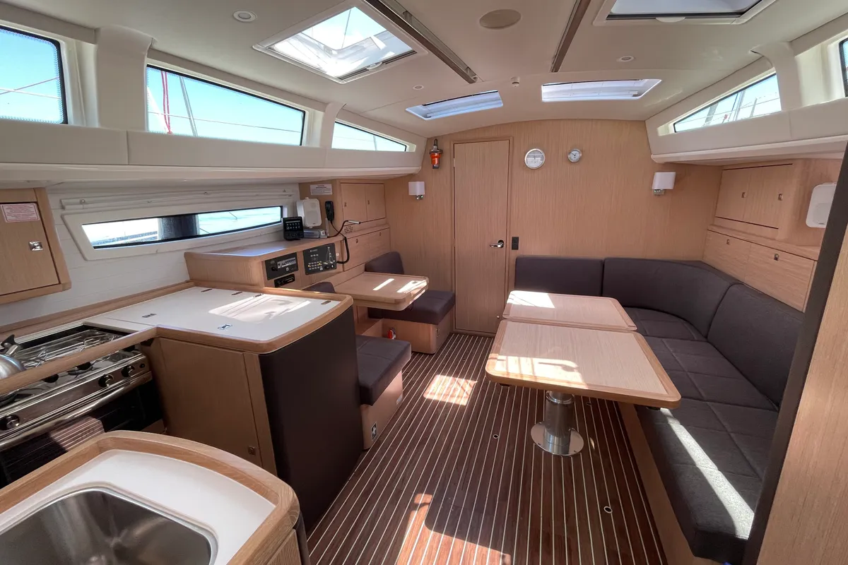 Salon of Adonis, a Bavaria Vision 42 sailboat at Preveza, Greece