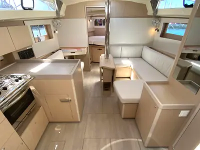 Salon of Pauline, a Beneteau Oceanis 41.1 sailboat at Grad Pula, Croatia