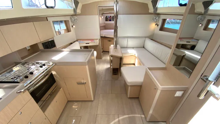 Salon of Pauline, a Beneteau Oceanis 41.1 sailboat at Grad Pula, Croatia