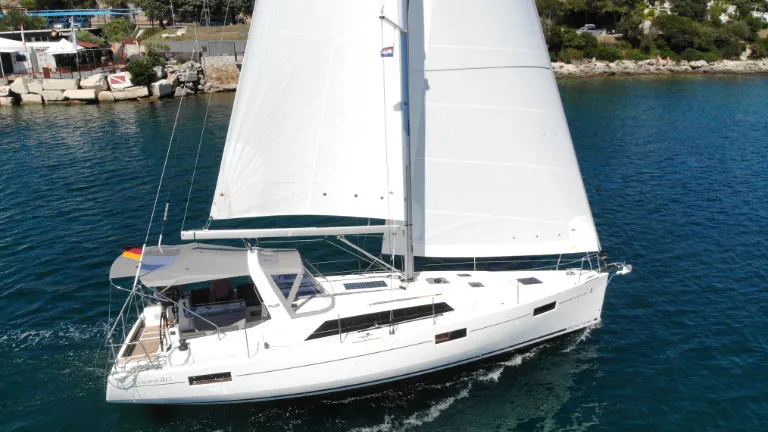 Exterior view of Pauline, a Beneteau Oceanis 41.1 sailboat at Grad Pula, Croatia