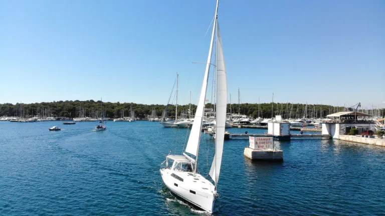 Exterior view of Pauline, a Beneteau Oceanis 41.1 sailboat at Grad Pula, Croatia