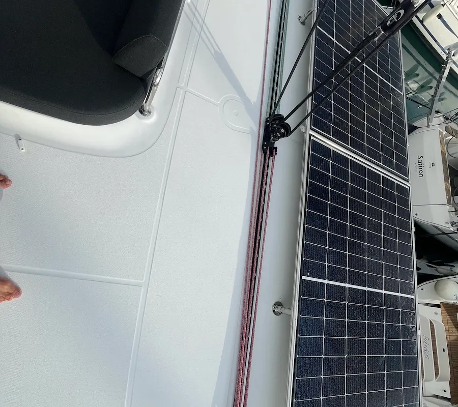 Why not 21, a Lagoon 43 catamaran at Municipal Unit of Lefkada, Greece