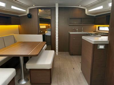 Salon of Bruna, a Beneteau Oceanis 40.1 sailboat at Grad Biograd na Moru, Croatia