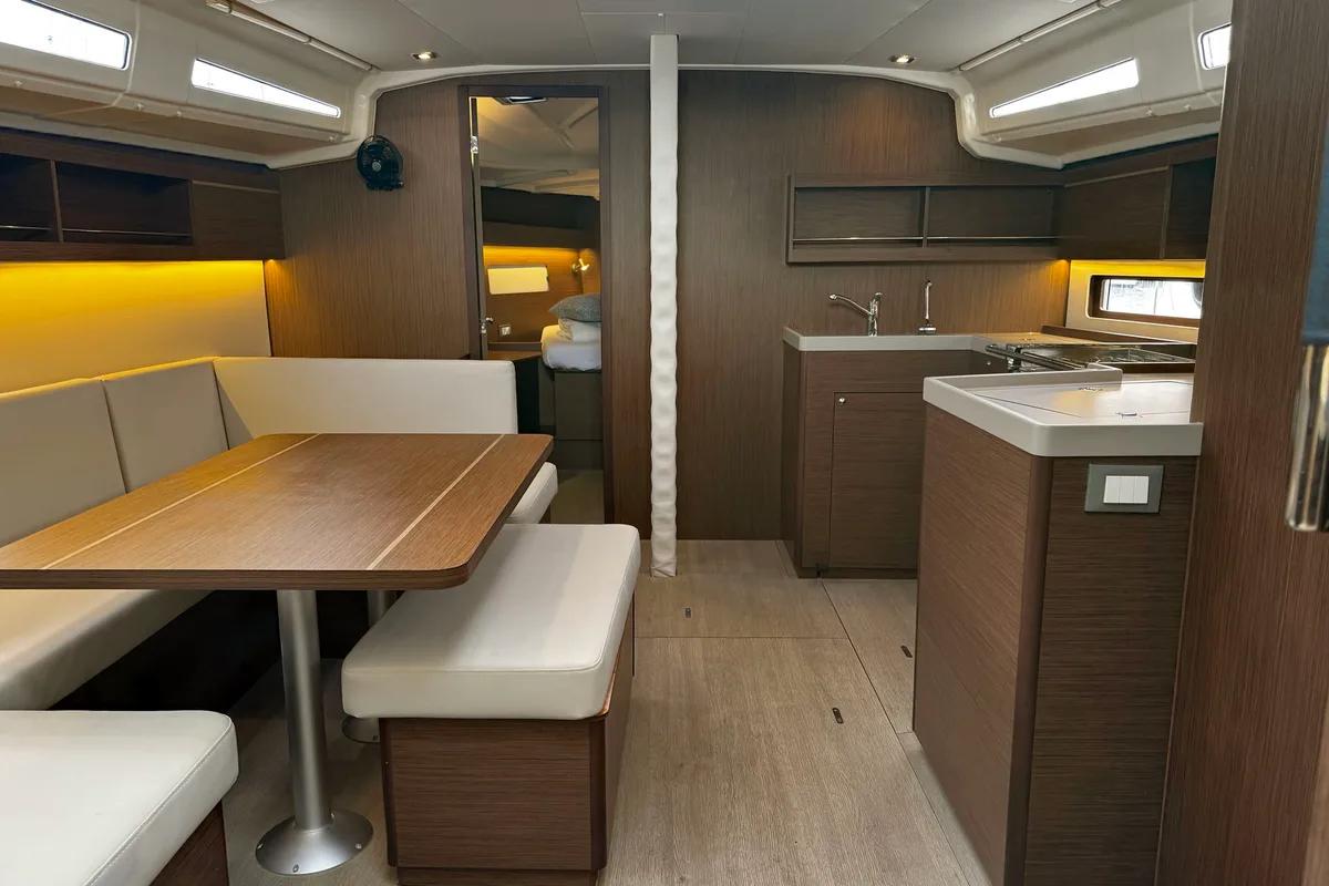 Salon of Bruna, a Beneteau Oceanis 40.1 sailboat at Grad Biograd na Moru, Croatia