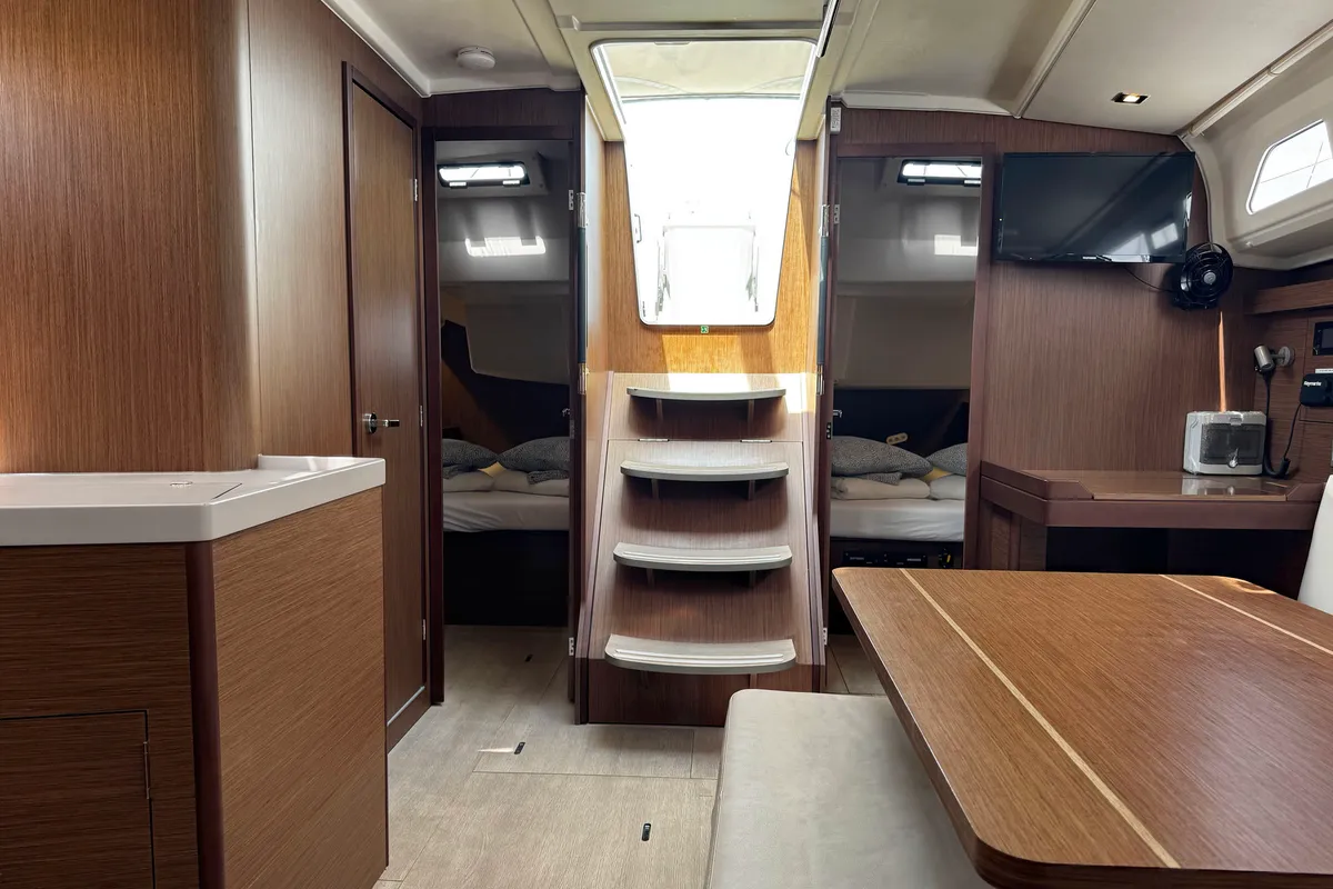 Salon of Bruna, a Beneteau Oceanis 40.1 sailboat at Grad Biograd na Moru, Croatia
