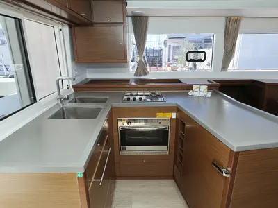 Galley of Adriatic Queen, a Lagoon 450 S catamaran at Grad Biograd na Moru, Croatia