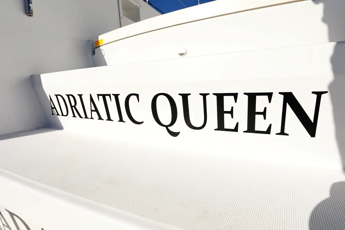 Adriatic Queen, a Lagoon 450 S catamaran at Grad Biograd na Moru, Croatia