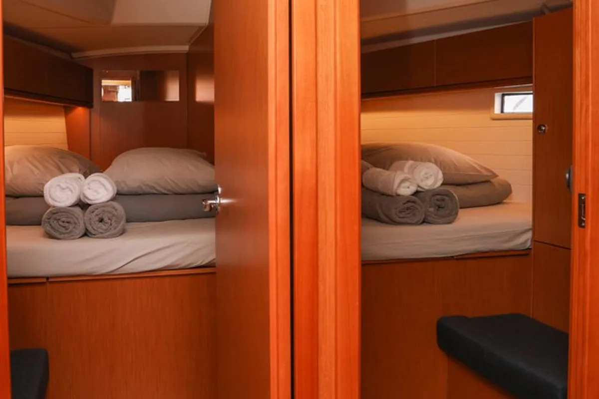 Cabin on Blaca, a Bavaria Cruiser 46 sailboat at Kaštela, Croatia