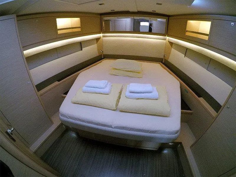 Cabin on Vita, a Dufour 530 sailboat at Grad Šibenik, Croatia