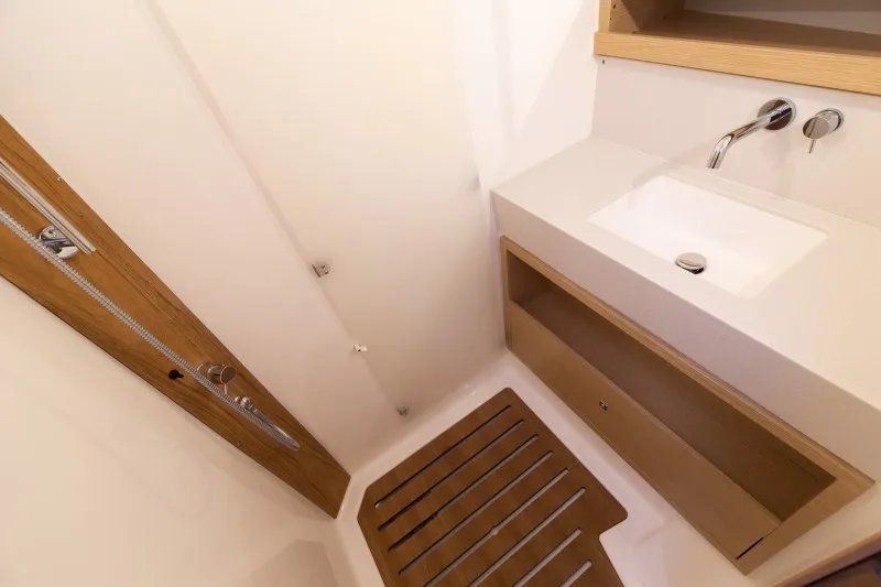 Galley of Vita, a Dufour 530 sailboat at Grad Šibenik, Croatia